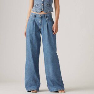 LEVI'S Women's Baggy Dad Wide Leg Jeans Size 25 In Medium Wash